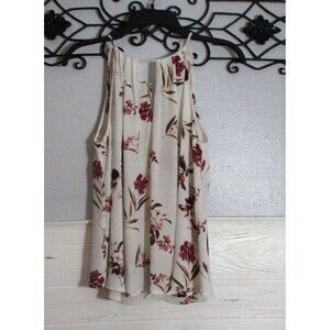 Lush Top Women's Size S Sleeveless Multicolored Floral Round Neck